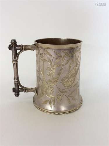 A fine in-date Victorian silver christening mug at