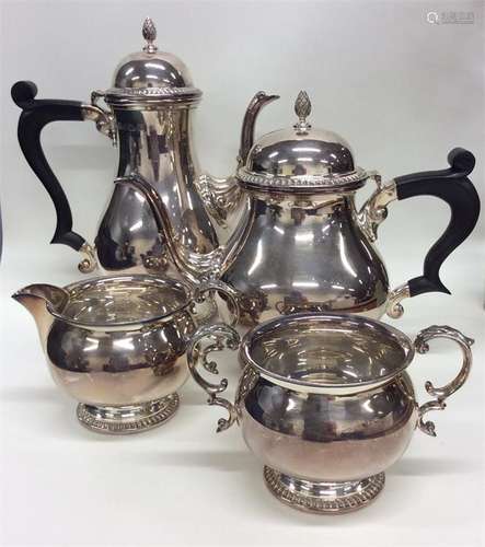 A good quality four piece silver tea and coffee se