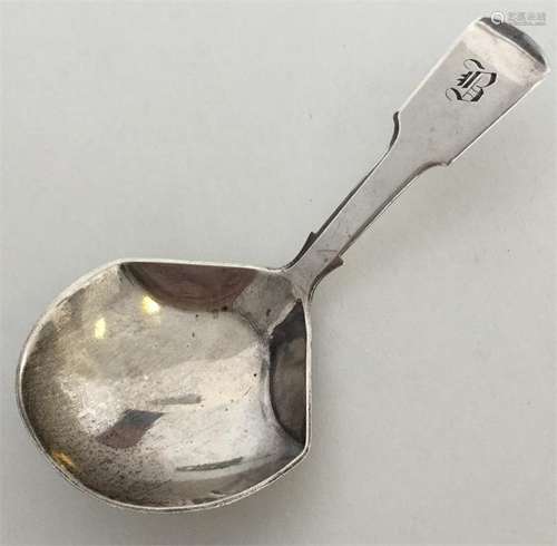 A good quality heavy silver fiddle pattern caddy s