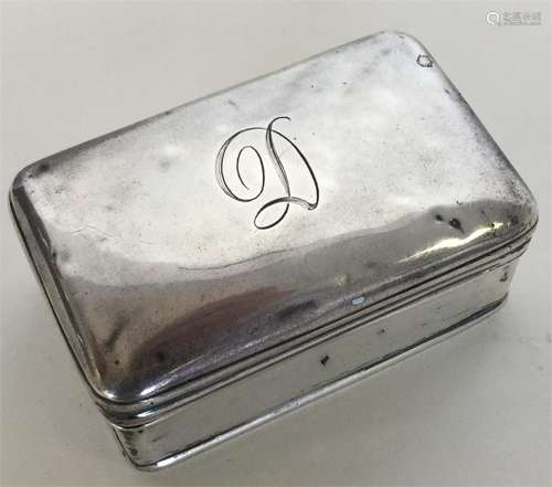 A small silver rectangular ring box. Birmingham 19