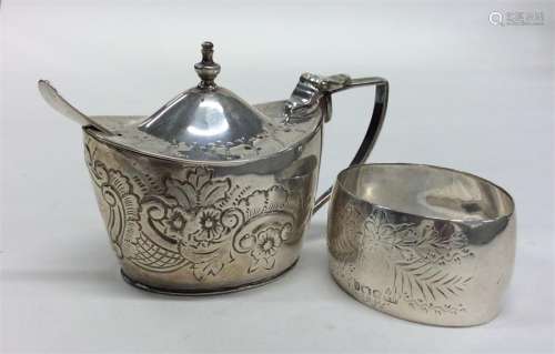 An Edwardian silver mustard with BGL embossed with