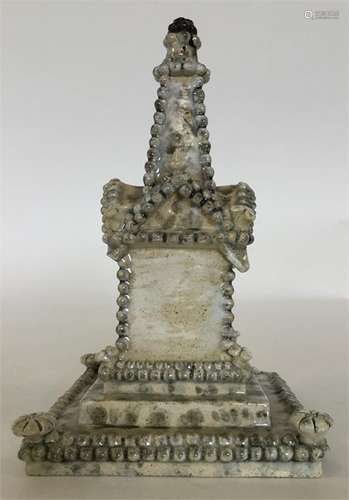 A Castle Hedingham-style grey and buff glazed pott