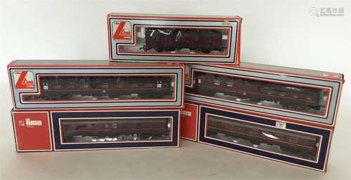 Five boxed Lima model trains numbered: 30 5312 W;