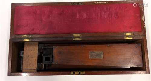 A mahogany cased Tintometer by JW Lovibond of Sali