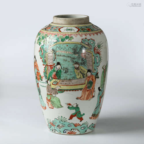 CHINESE WUCAI PORCELAIN JAR