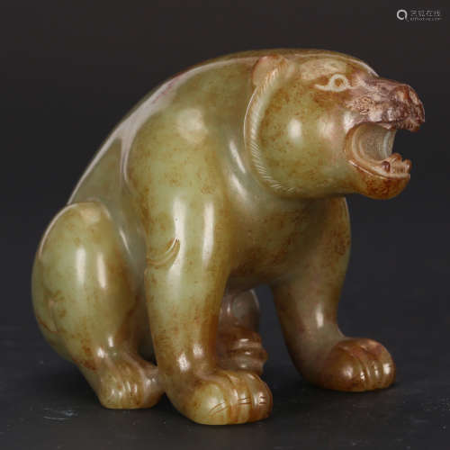 CHINESE JADE CARVED BEAR
