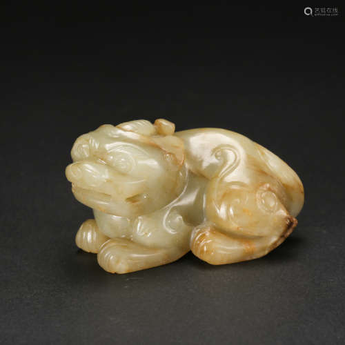 CHINESE JADE CARVED FOOLION