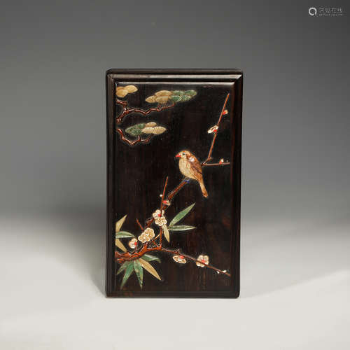 CHINESE ROSEWOOD BOX WITH INLAID