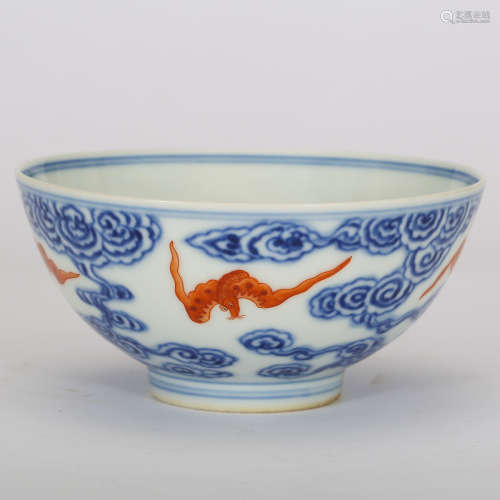 CHINESE BLUE AND WHITE PORCELAIN BOWL