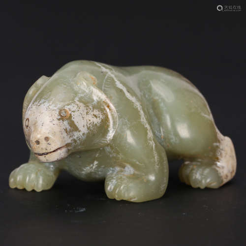 CHINESE JADE CARVED BEAR