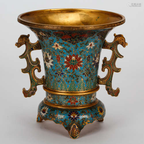 CHINESE CLOISONNE SPITTOON