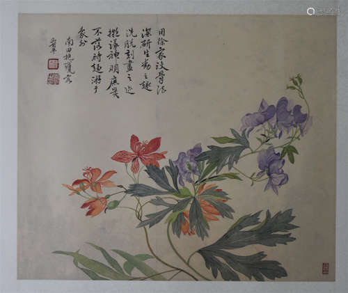 CHINESE ALBUM PAINTING OF FLOWER