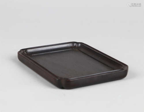 CHINESE HARDWOOD ZITAN SQUARE TRAY