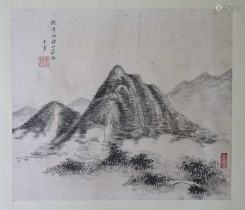 CHINESE ALBUM PAINTING OF MOUNTAIN VIEWSS