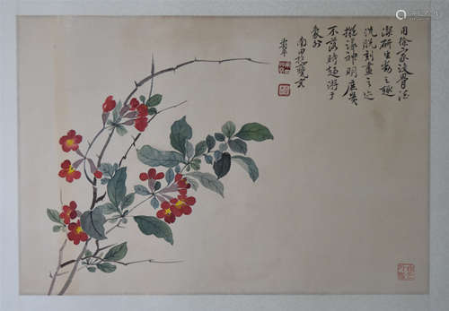 CHINESE ALBUM PAINTING OF FLOWER