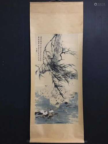 A CHINESE SCROLL PAINTING