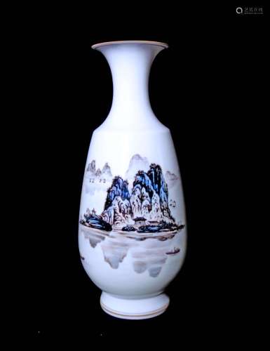 A FAMILLE ROSE VASE, SONGMAO ZHANG