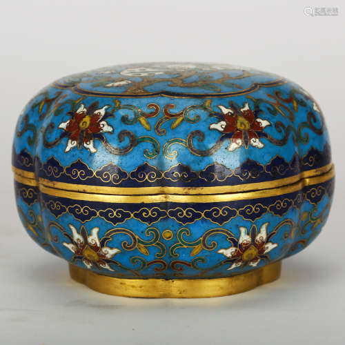 CHINESE CLOISONNE COVER BOX