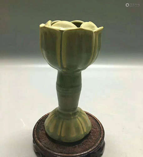 A RUYAO LOTUS CANDLESTICK