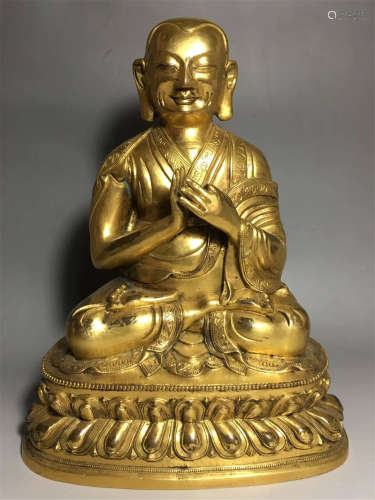 China, Gilt Bronze Figure of A Buddha