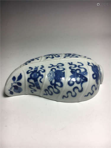 Chinese Qing Style, Blue and White Wall Hanging