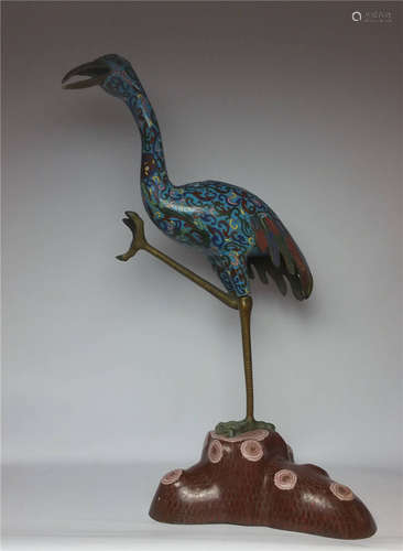 China,Copper Cloisonne Cocoon Color Crane