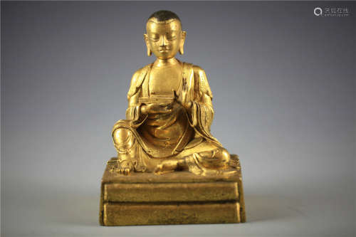 China, Gilt Bronze Figure of A Buddha