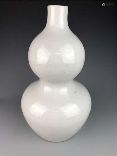 China, White Glaze Double-ground Vase With Dragon