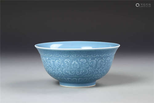 Chinese Blue Glazed Bowl