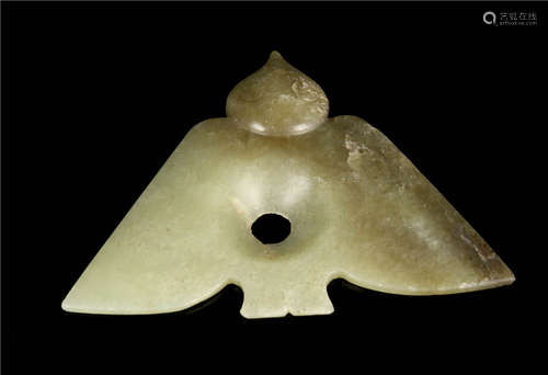 Chinese Jadeite Bird Pendant