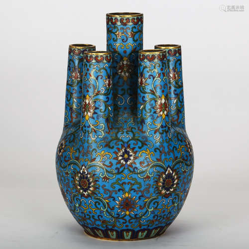 CHINESE CLOISONNE STEMS VASE