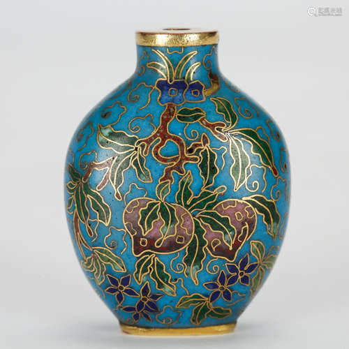 CHINESE CLOISONNE SNUFF BOTTLE