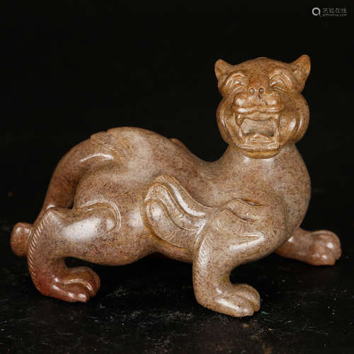 CHINESE JADE CARVED BEAST