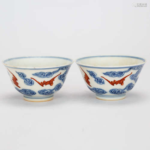 CHINESE BLUE AND WHITE PORCELAIN BOWLS