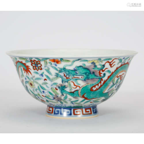 CHINESE WUCAI DRAGON BOWL