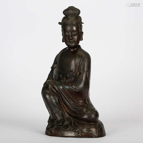 CHINESE BRONZE FIGURE OF GUANYIN