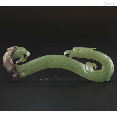 CHINESE JADE DRAGON HOOK