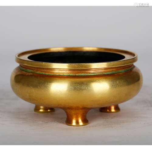 CHINESE BRONZE TRIPOD CENSER