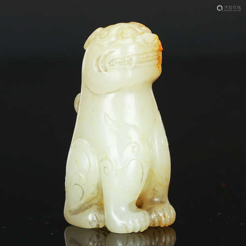 CHINESE WHITE JADE BEAST