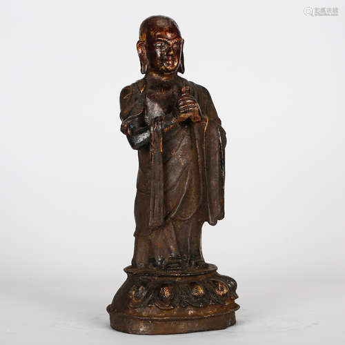 CHINESE BRONZE FIGURE OF LOHAN