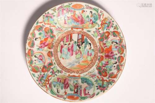 Antique Chinese porcelain famille dish