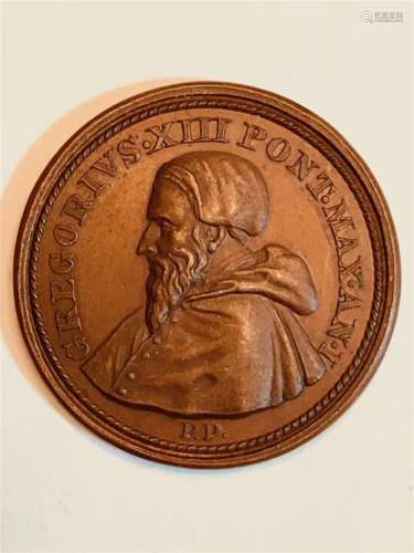 Italian Papal Medal for Gregory XIII
