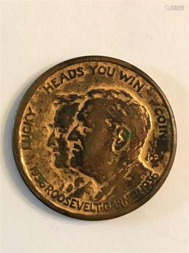 1936 Roosevelt / Garner Presidential Campaign Coin