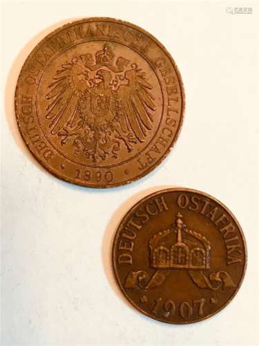 1890 and 1907 Copper Coins