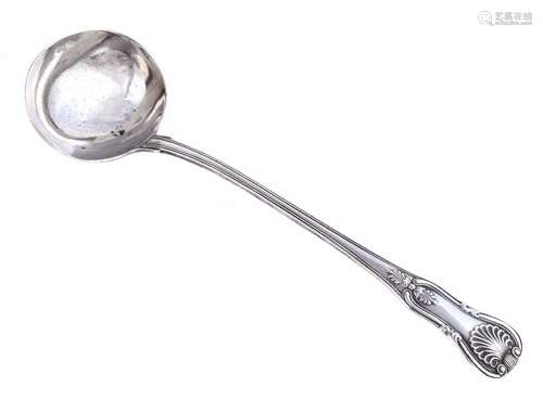 A William IV King's pattern soup ladle by William Eaton, London 1834, 35cm (13 3/4in) long, 312g (10