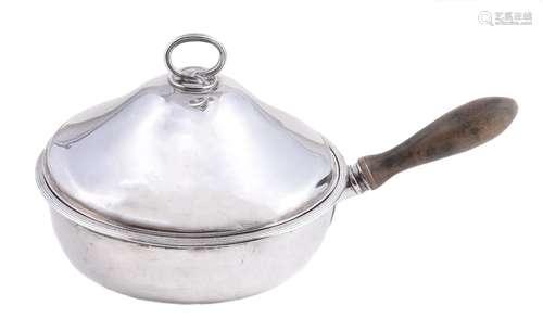 A silver vegetable warming dish by Hunt & Roskell Ltd, very worn marks, early 20th century, with a