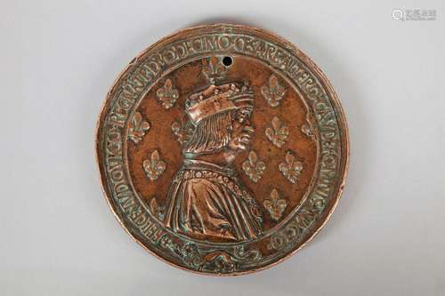 Louis XII et Anne de Bretagne (1499)  Médaille e...