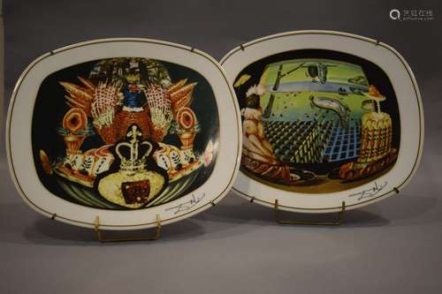 A.PORTHAULT DIGARD [Porcelaine] Deux assiettes en...