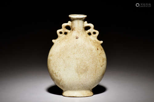 CRACKLE WARE MOON FLASK