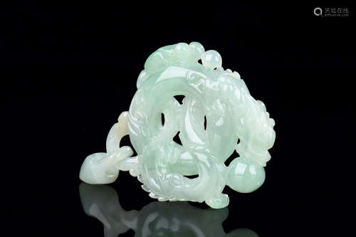 JADEITE CARVED 'DRAGON' PENDANT